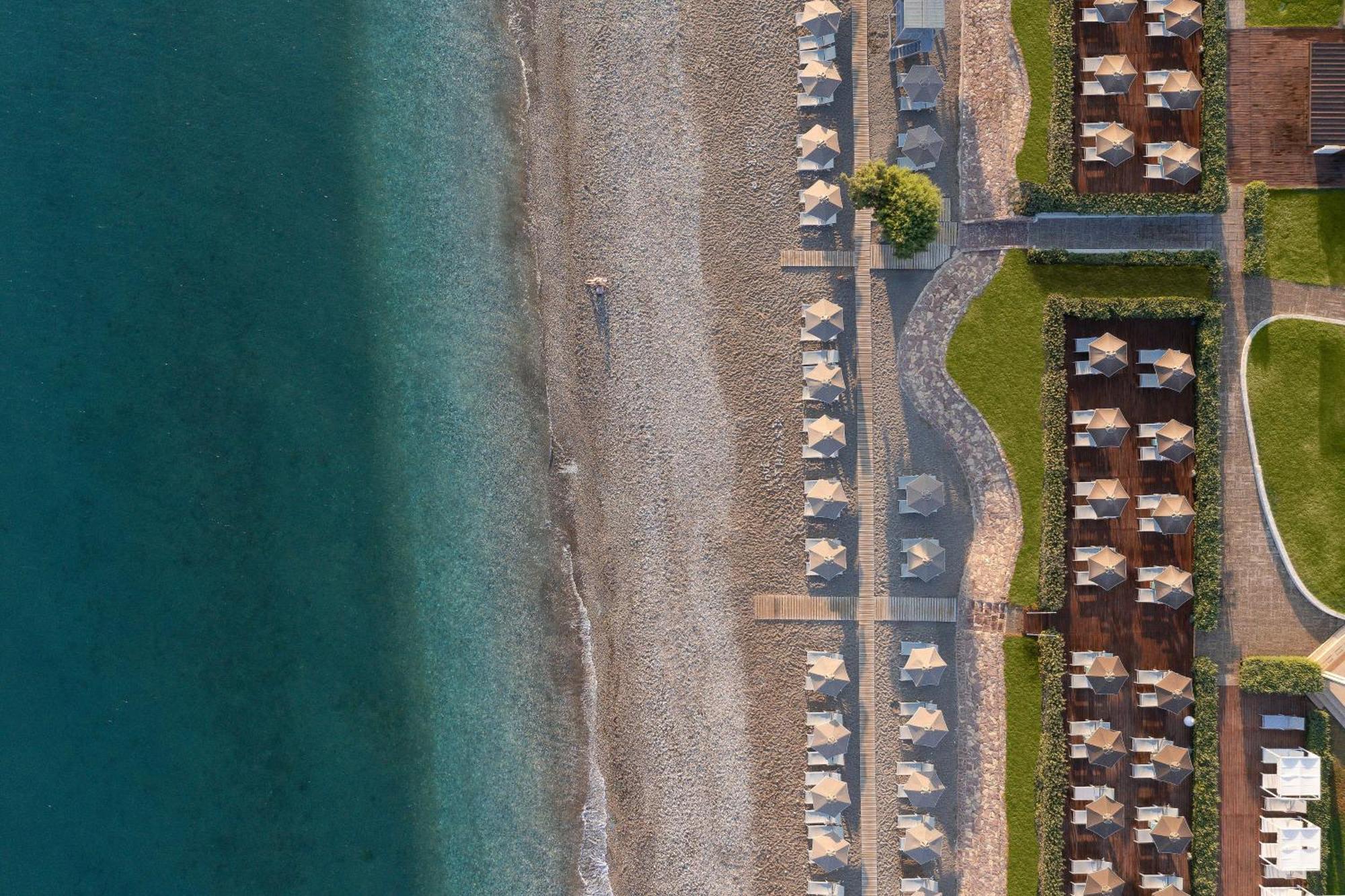 Electra Palace Rhodes 伊利索斯 外观 照片 Aerial view of the beach